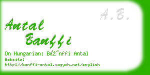 antal banffi business card